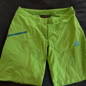 Bright green Mammut women shorts